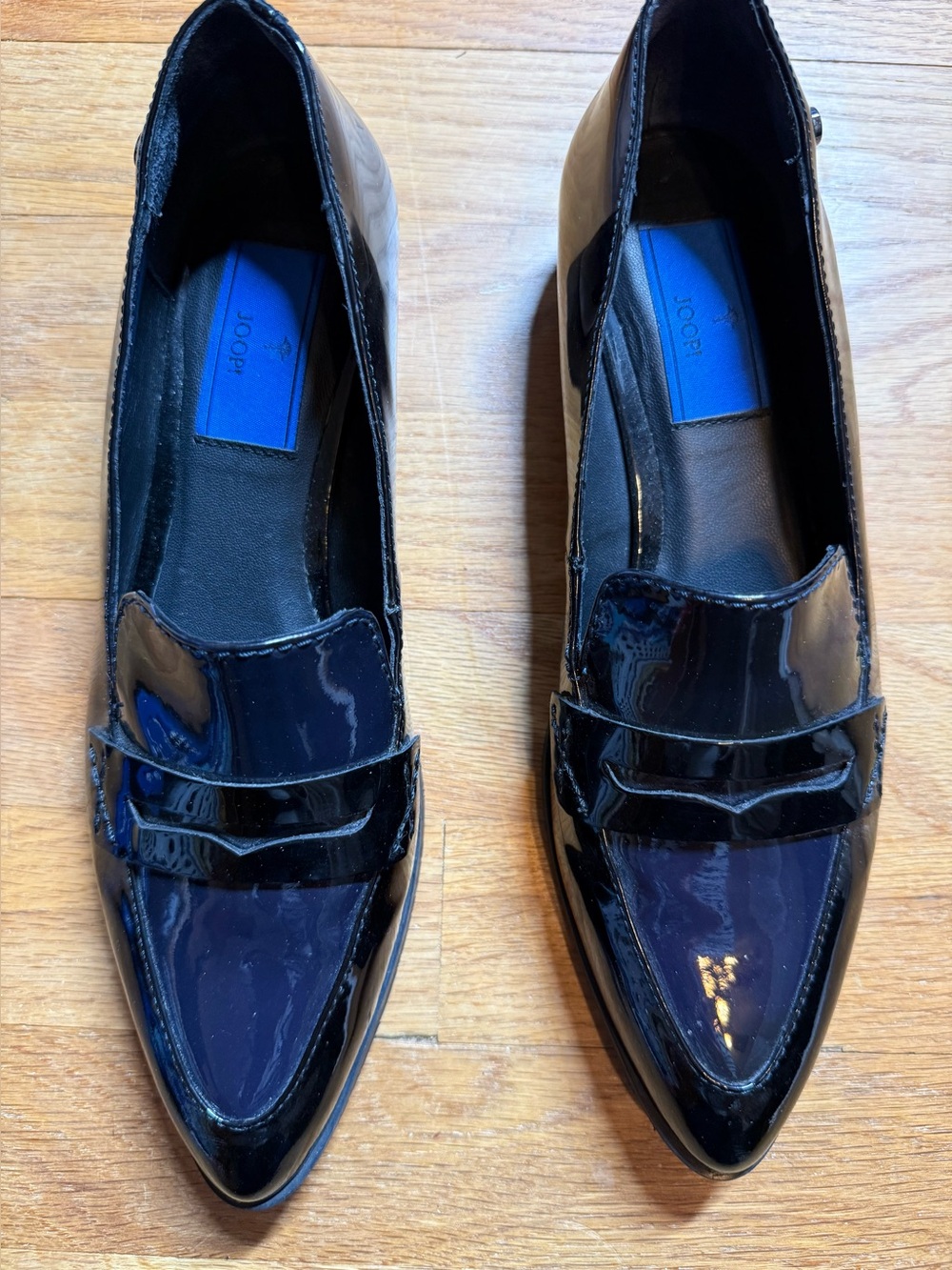 Women’s Joop! Black Patent Leather Penny Loafers